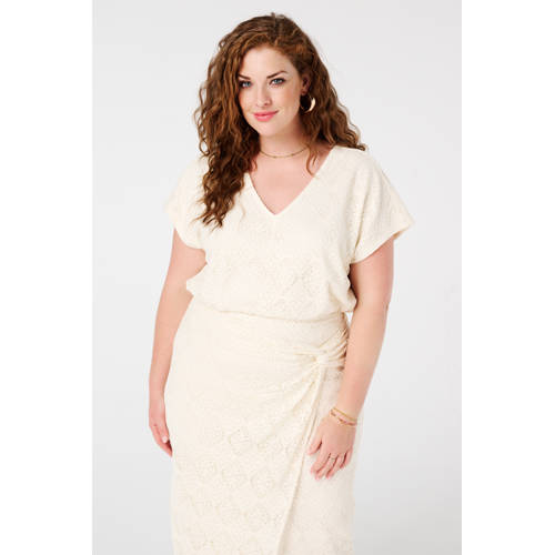MS Mode top ecru broderie afbeelding