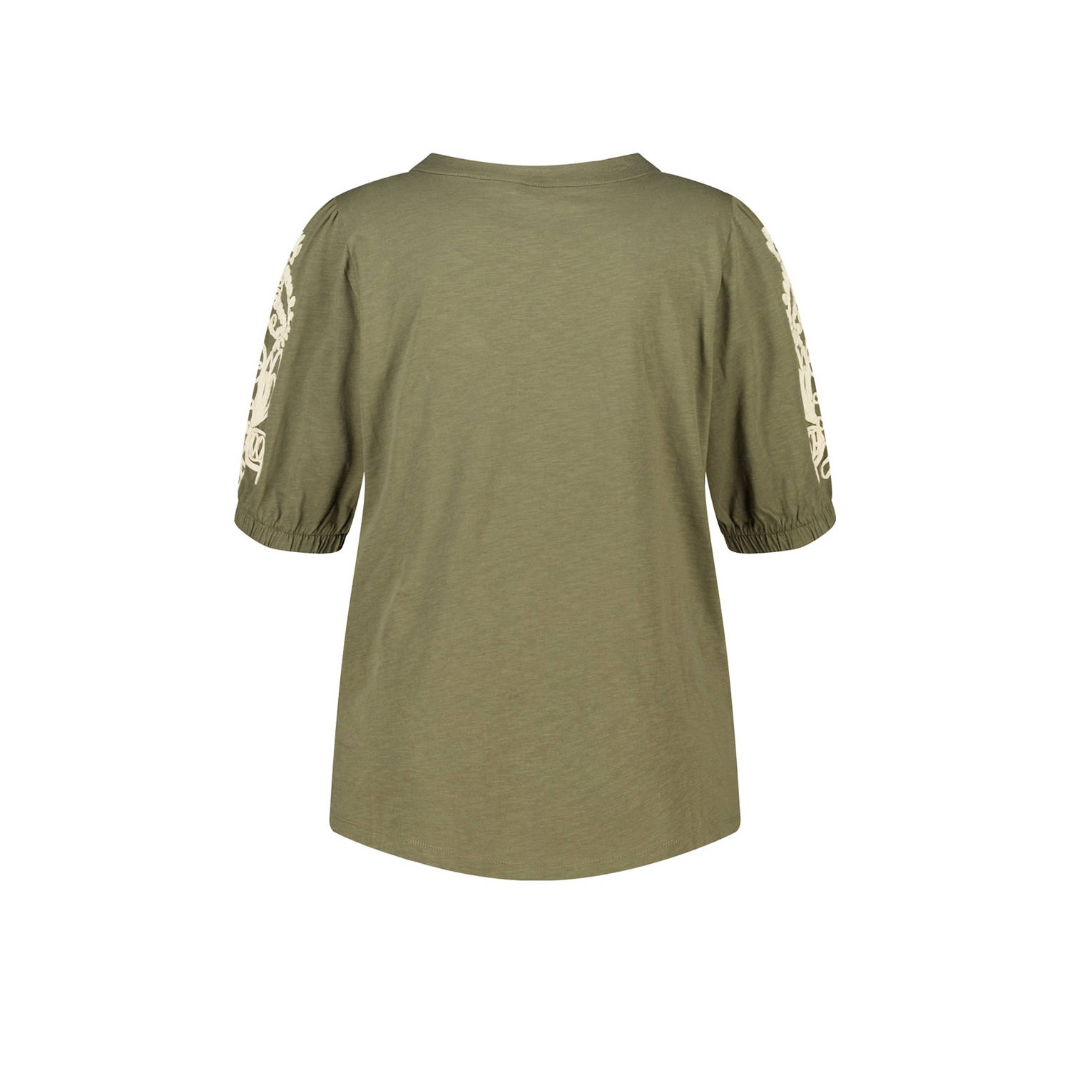 MS Mode blouse kaki broderie