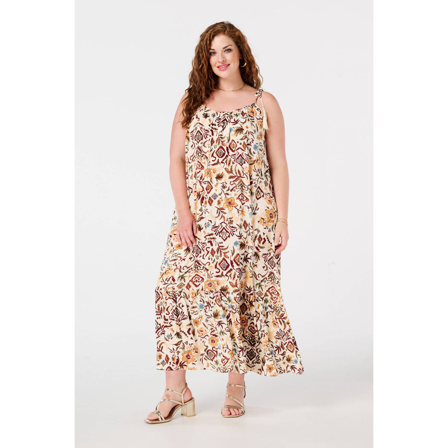 MS Mode maxi jurk lichtgeel