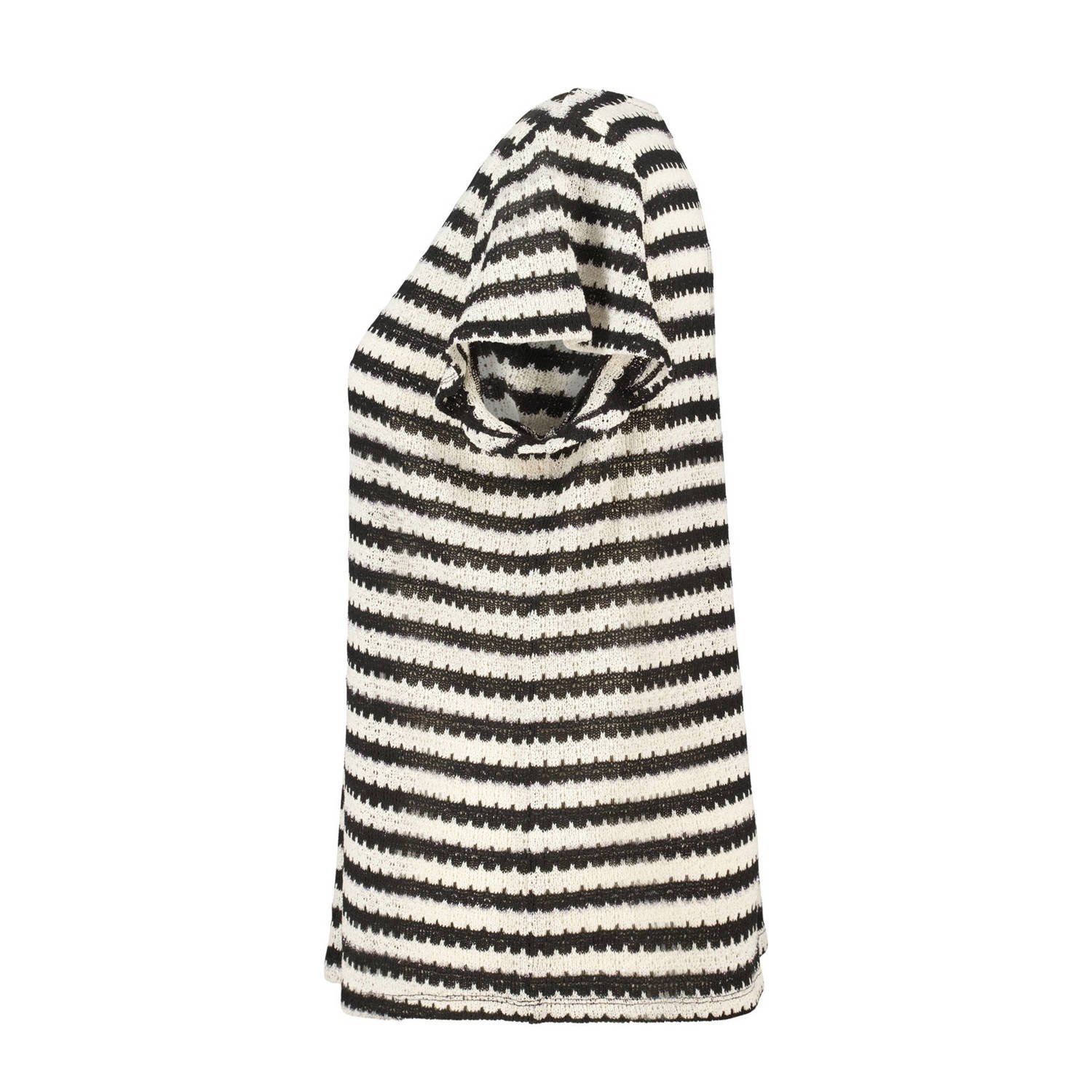 MS Mode top zwart gebreid