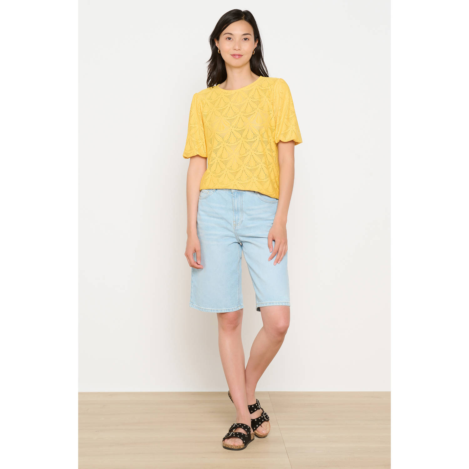 LOLALIZA top geel crochet