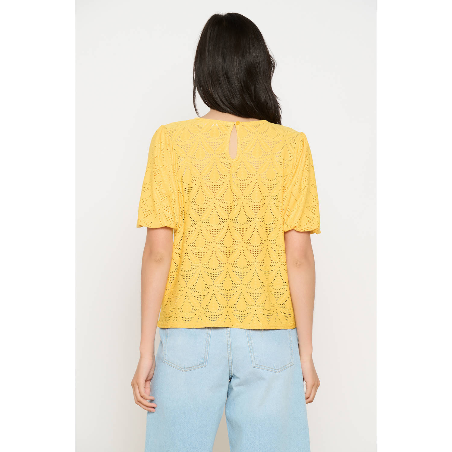 LOLALIZA top geel crochet