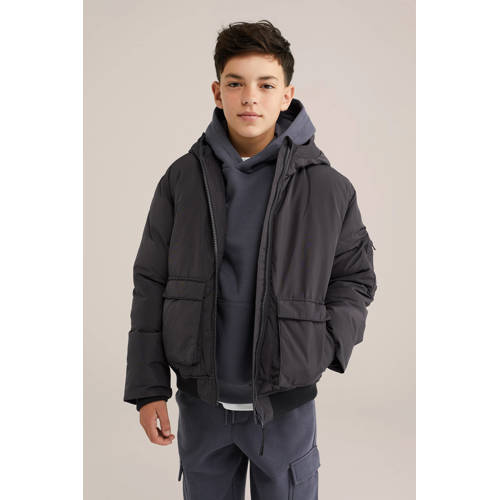 WE Fashion Blue Ridge winterjas antraciet afbeelding