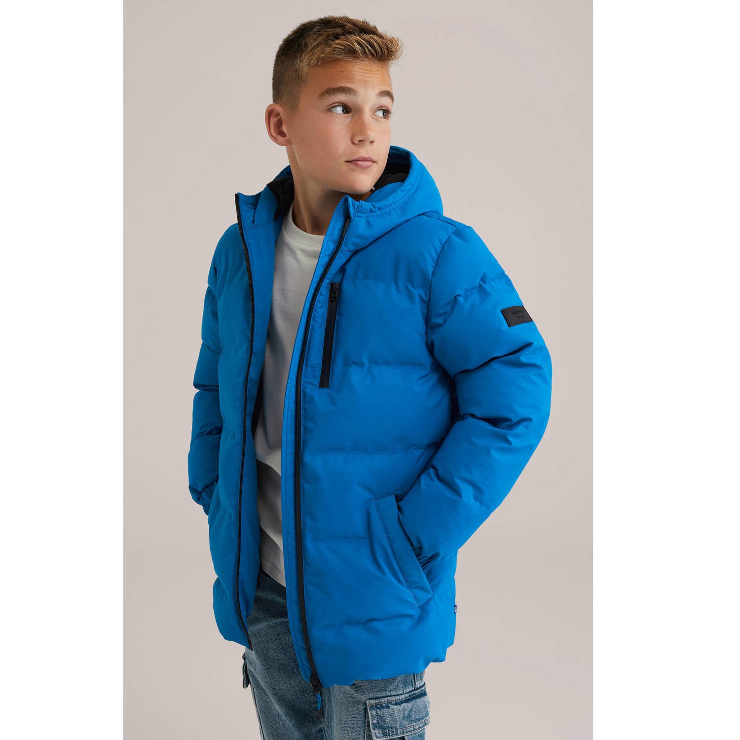 WE Fashion Blue Ridge gewatteerde jas blauw