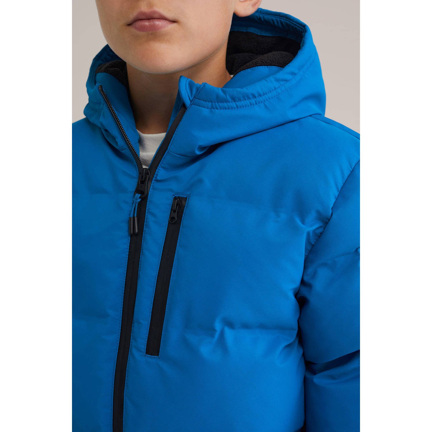 WE Fashion Blue Ridge gewatteerde jas blauw