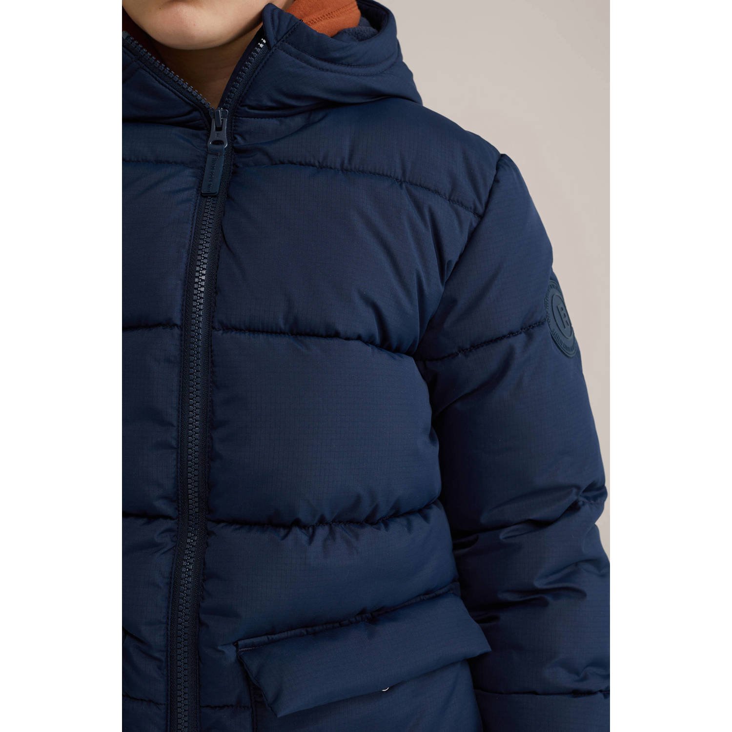 WE Fashion Blue Ridge gewatteerde jas donkerblauw