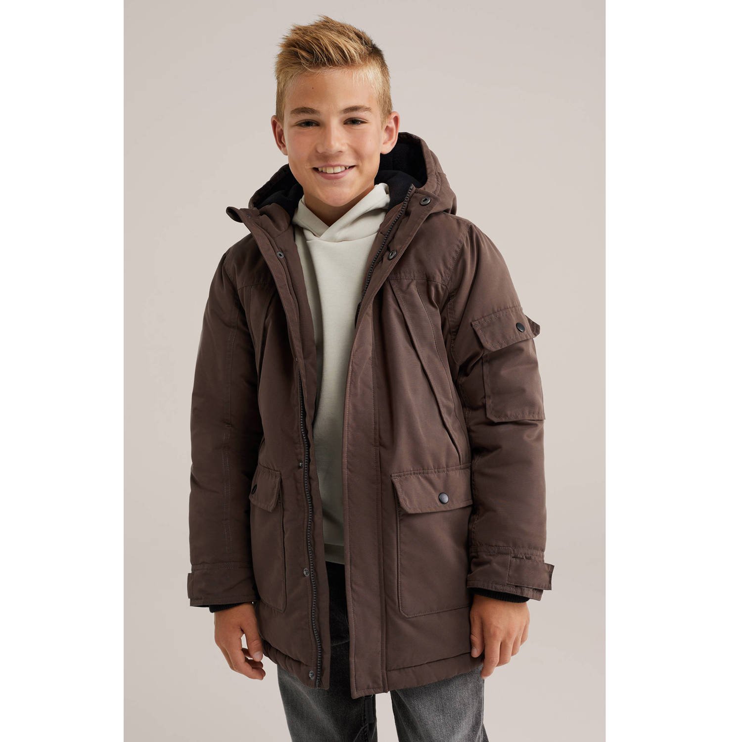 WE Fashion Blue Ridge parka bruin