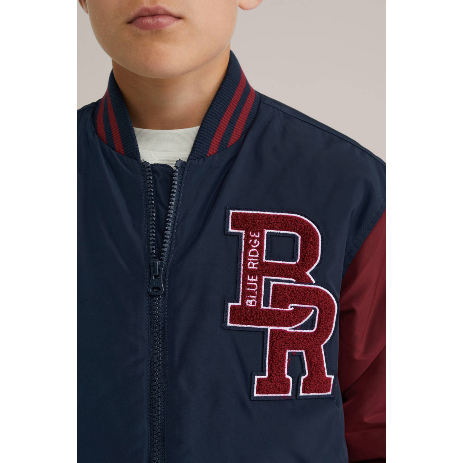 WE Fashion Blue Ridge bomberjack donkerrood