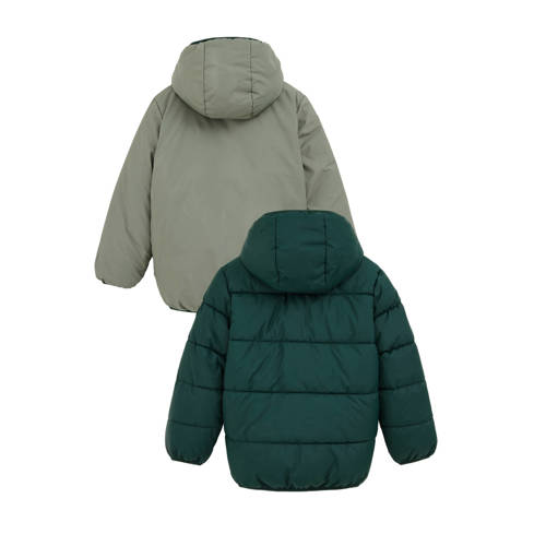 WE Fashion Blue Ridge reversible jas groen afbeelding