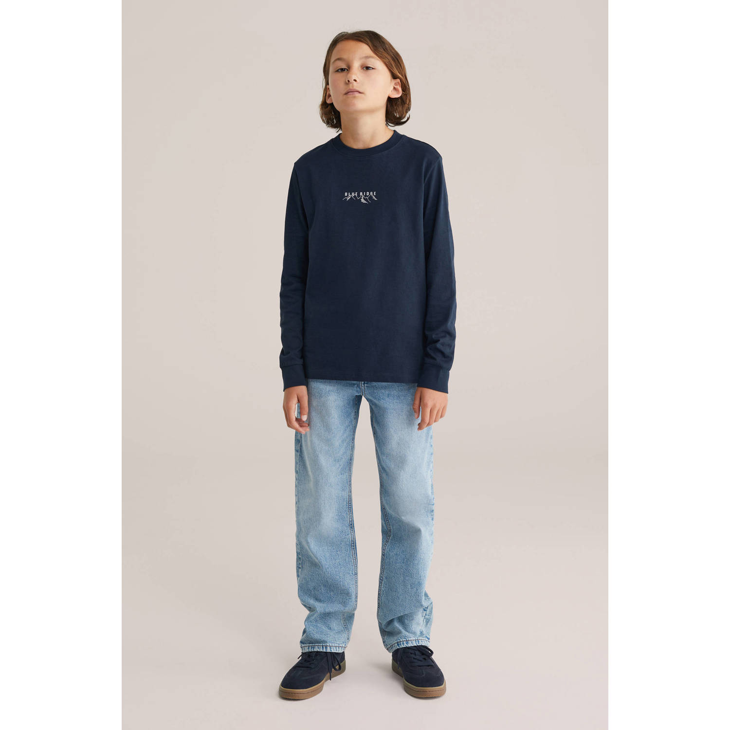 WE Fashion sweater donkerblauw