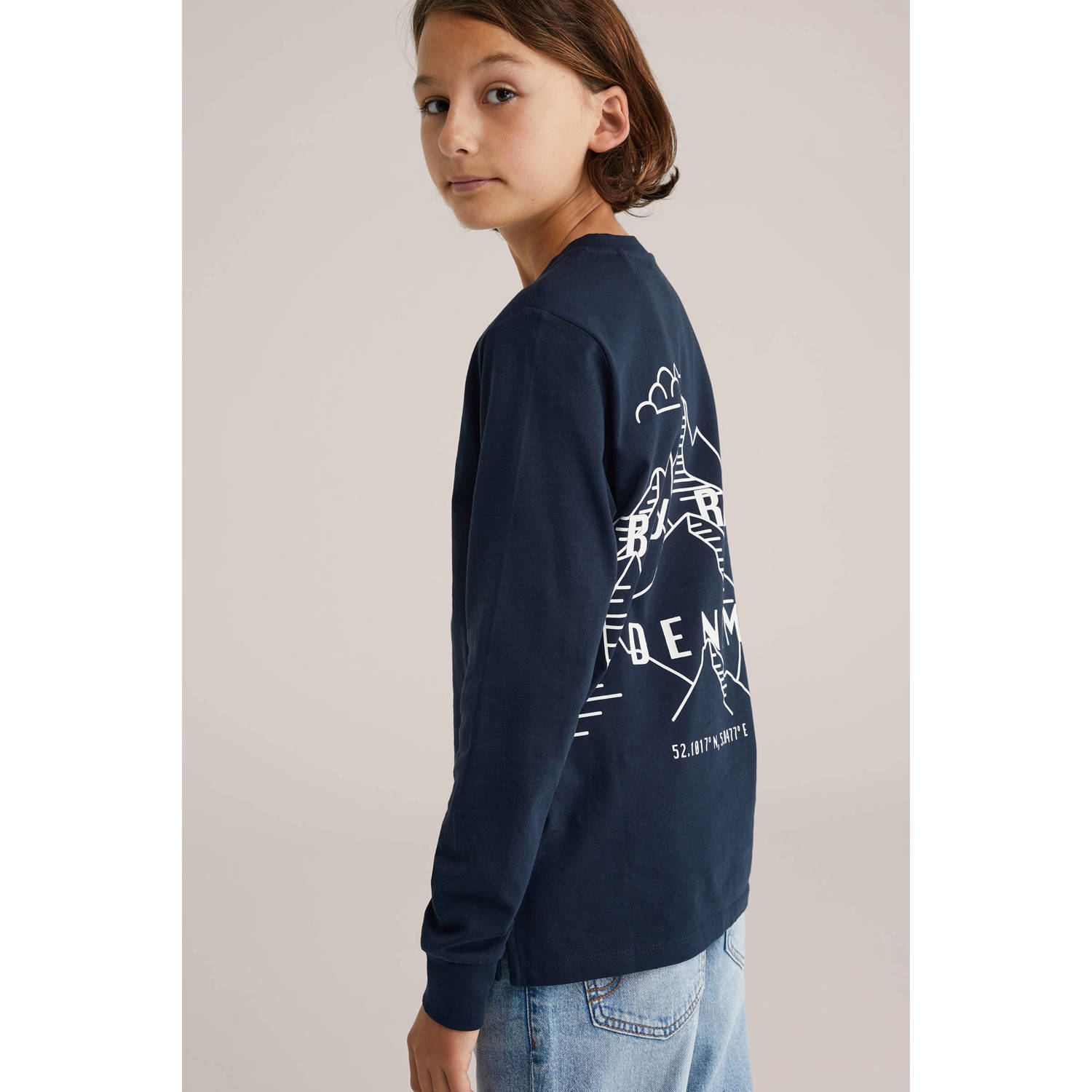 WE Fashion sweater donkerblauw