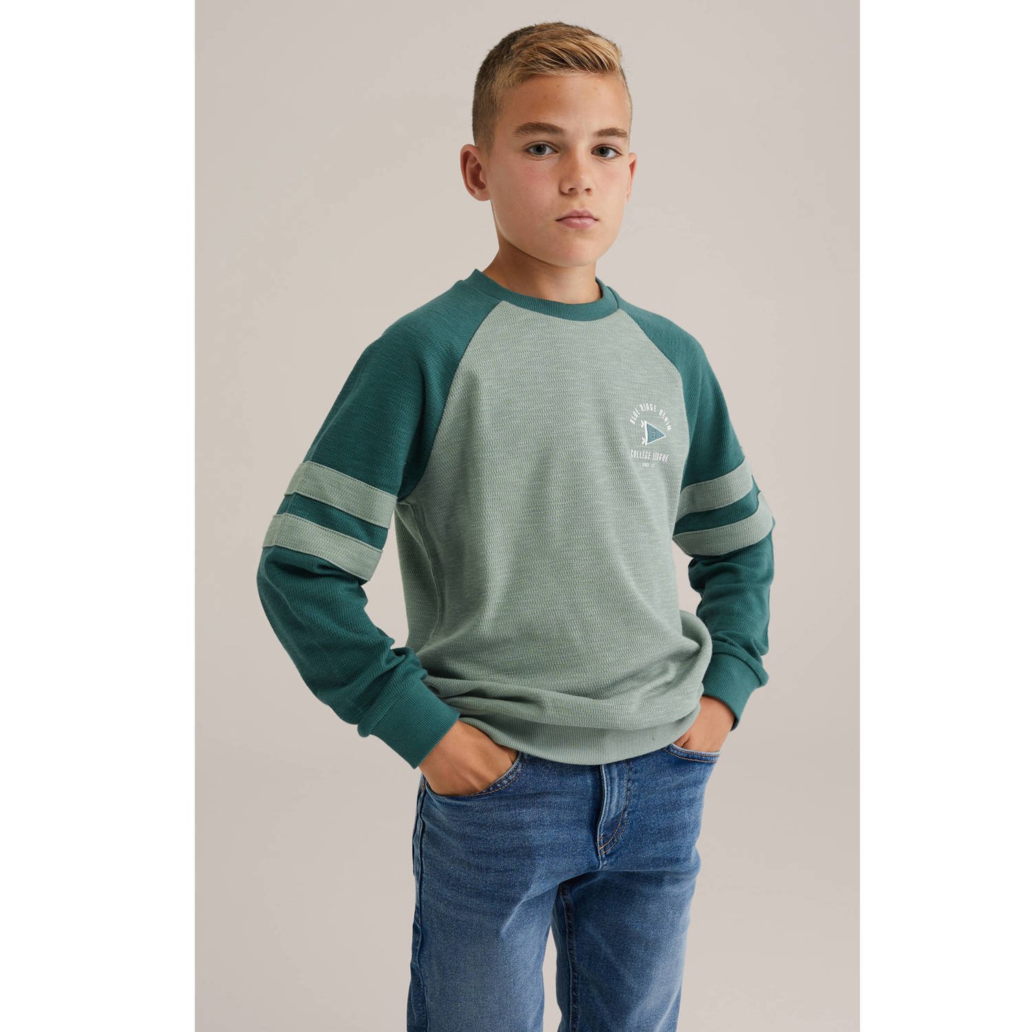 WE Fashion sweater groen