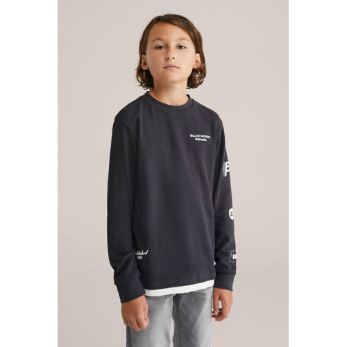 WE Fashion Blue Ridge longsleeve zwart afbeelding