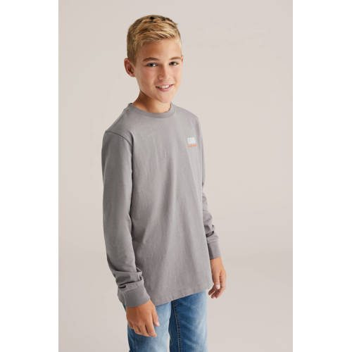 WE Fashion Blue Ridge longsleeve grijs afbeelding