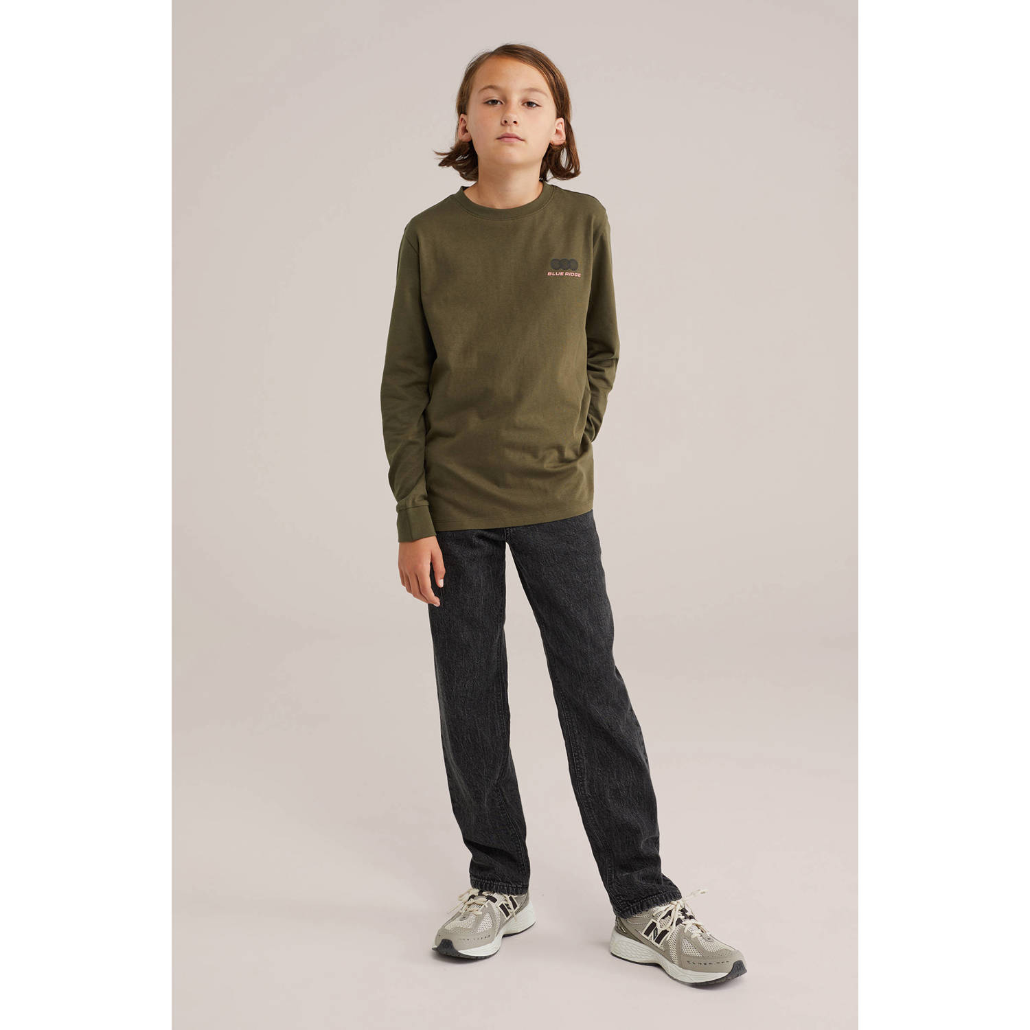 WE Fashion longsleeve olijfgroen
