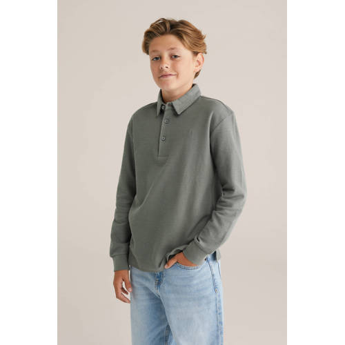 WE Fashion Blue Ridge longsleeve grijsgroen afbeelding