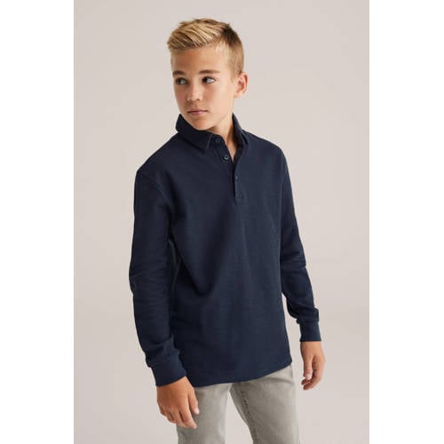 WE Fashion Blue Ridge longsleeve donkerblauw afbeelding