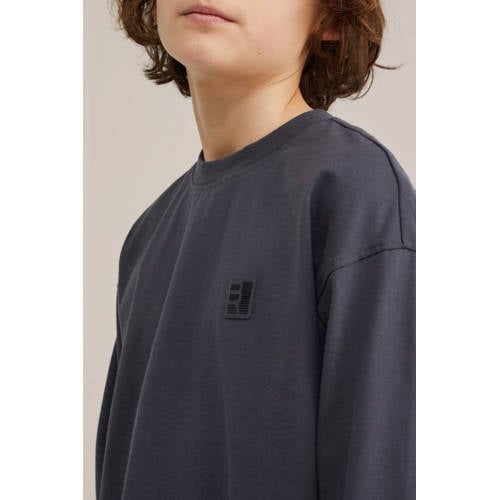 WE Fashion Blue Ridge longsleeve antraciet afbeelding