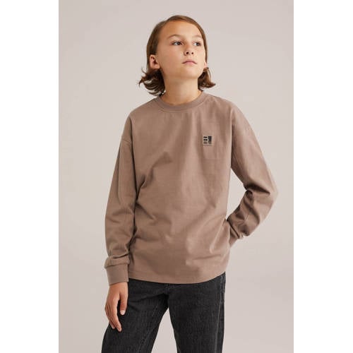 WE Fashion Blue Ridge longsleeve lichtbruin afbeelding