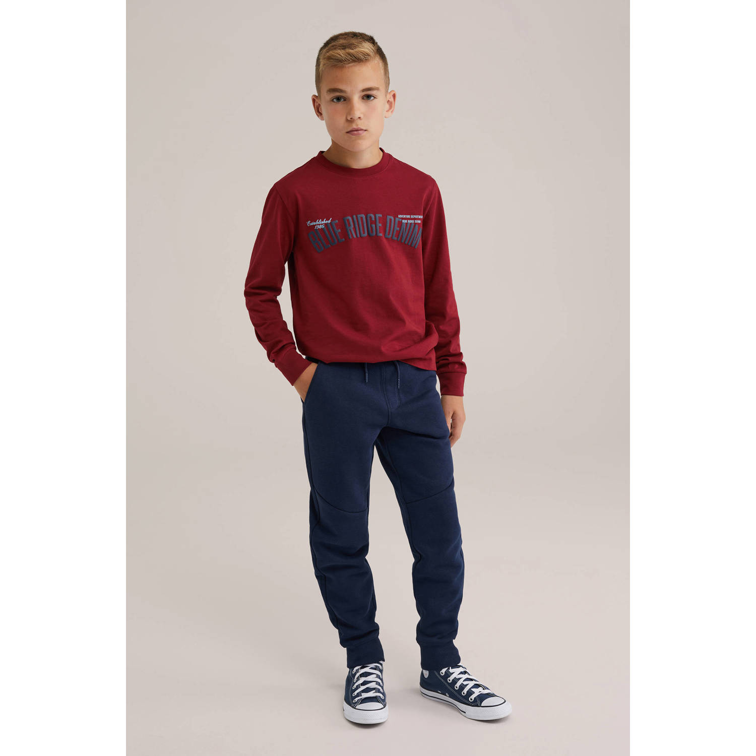 WE Fashion longsleeve donkerrood