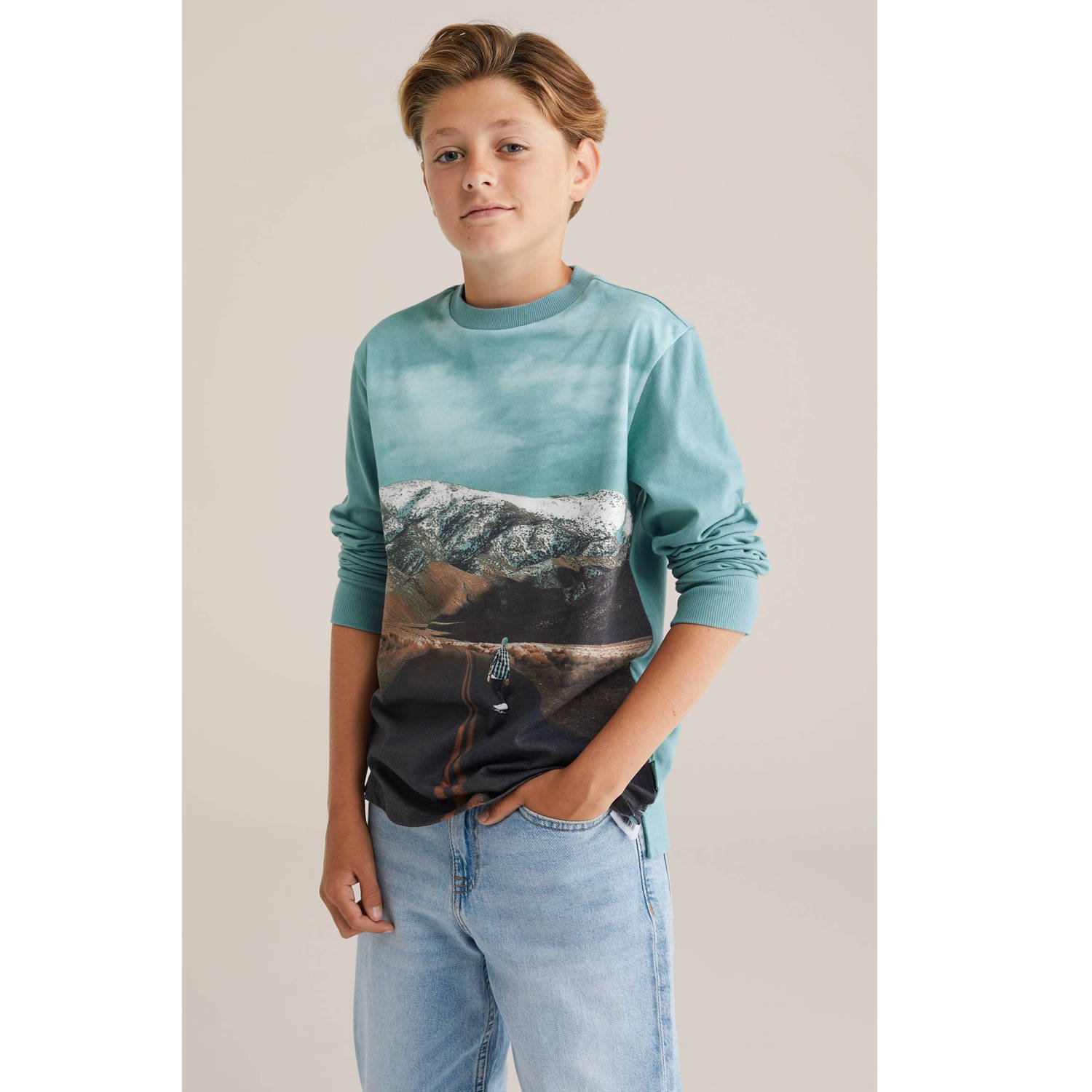 WE Fashion longsleeve blauw