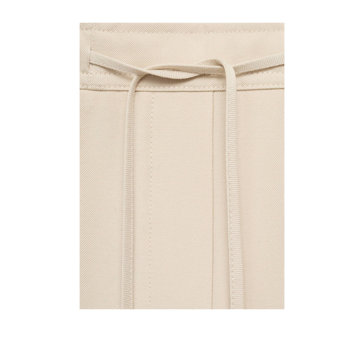 Mango straight regular waist broek beige