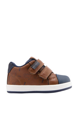   sneakers cognac/donkerblauw