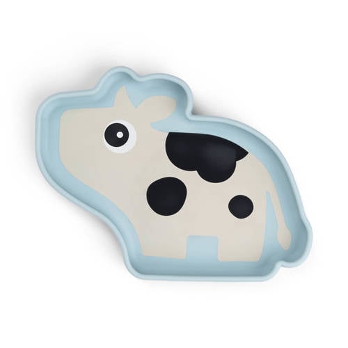 Done by Deer Siliconen Stick&Stay bord Dotti - Blauw afbeelding