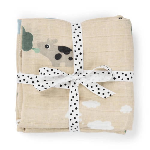 Done by Deer Hydrofiele spuugdoek 2-pack Playground zand afbeelding