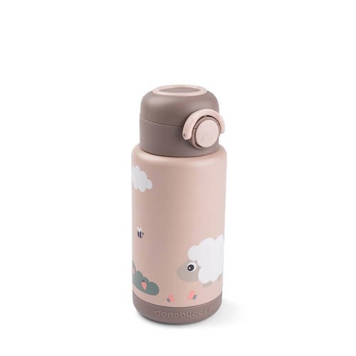 Done by Deer Thermo fles Tiny farm - Roze - 340 ml afbeelding