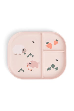Foodie compartimentbord Tiny farm - Roze