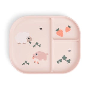 Foodie compartimentbord Tiny farm - Roze