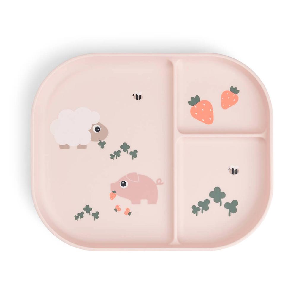Done by Deer Foodie compartimentbord Tiny farm - Roze