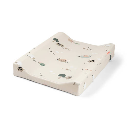 Done by Deer Verschoonkussen easy wipe Tiny Farm - Zand afbeelding
