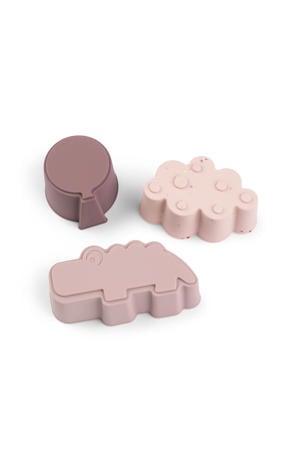 Siliconen vormen 3 stuks Happy clouds - Roze