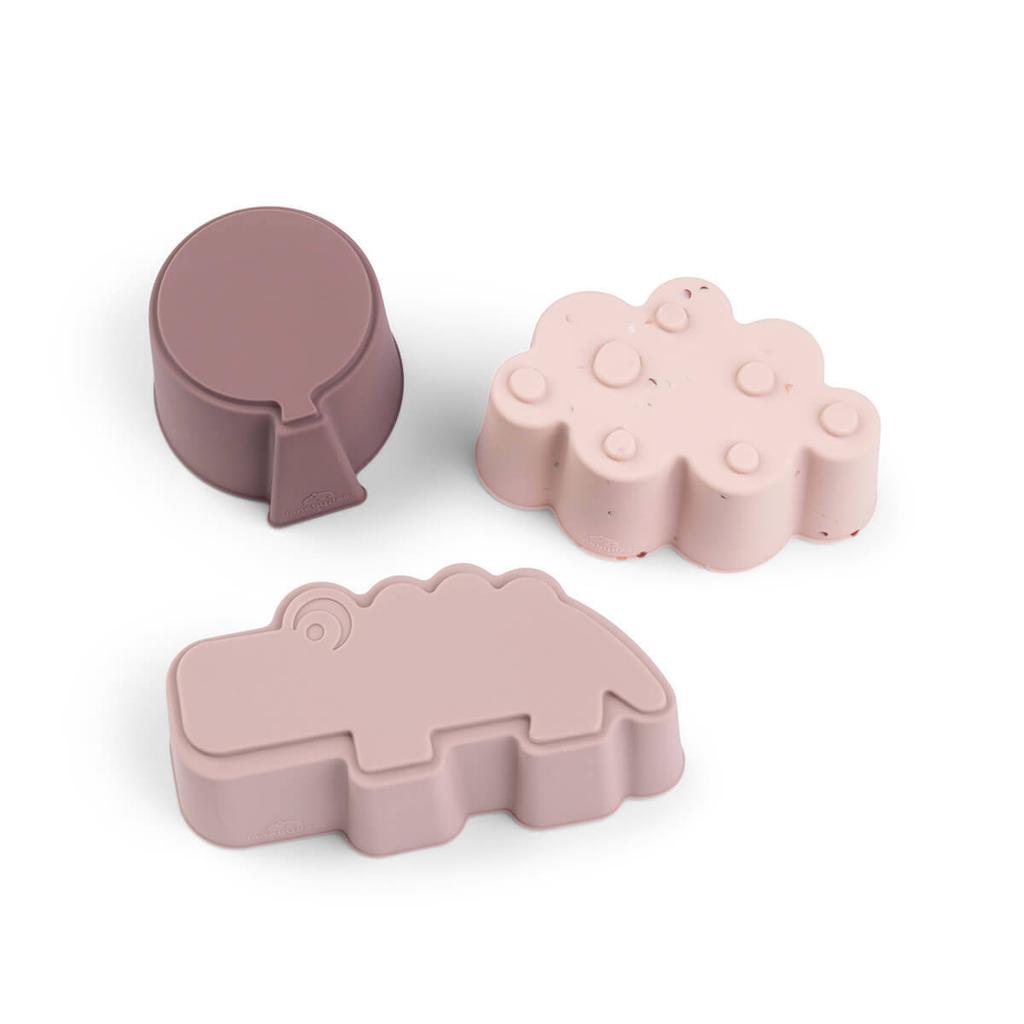 Done by Deer Siliconen vormen 3 stuks Happy clouds - Roze