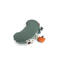 Done by Deer Sensorische spiegel voor tummy Time Tiny farm - Blauw