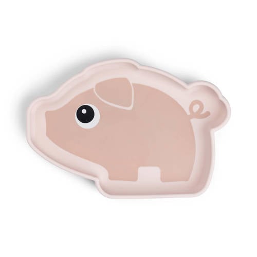 Done by Deer Siliconen Stick&Stay bord Pigee - Roze afbeelding