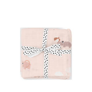 Hydrofiele spuugdoek 2-pack Playground - Roze