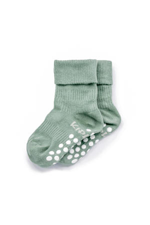 Antislip Blijf-Sokjes 12-18 mnd - set van 2 Pale Green