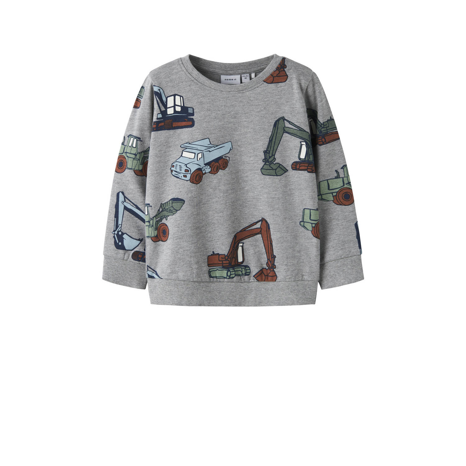 NAME IT MINI sweater grijs melange