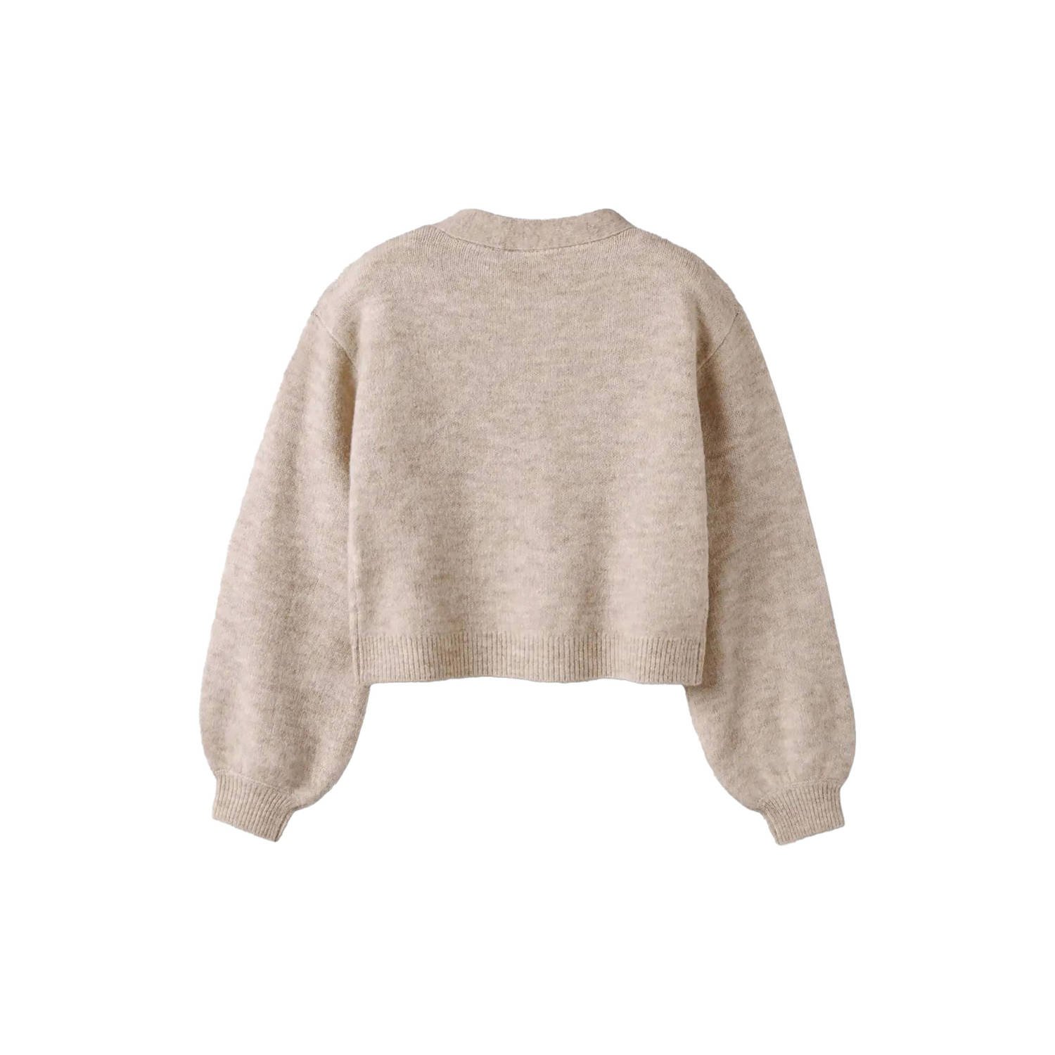 NAME IT KIDS cardigan ecru gebreid