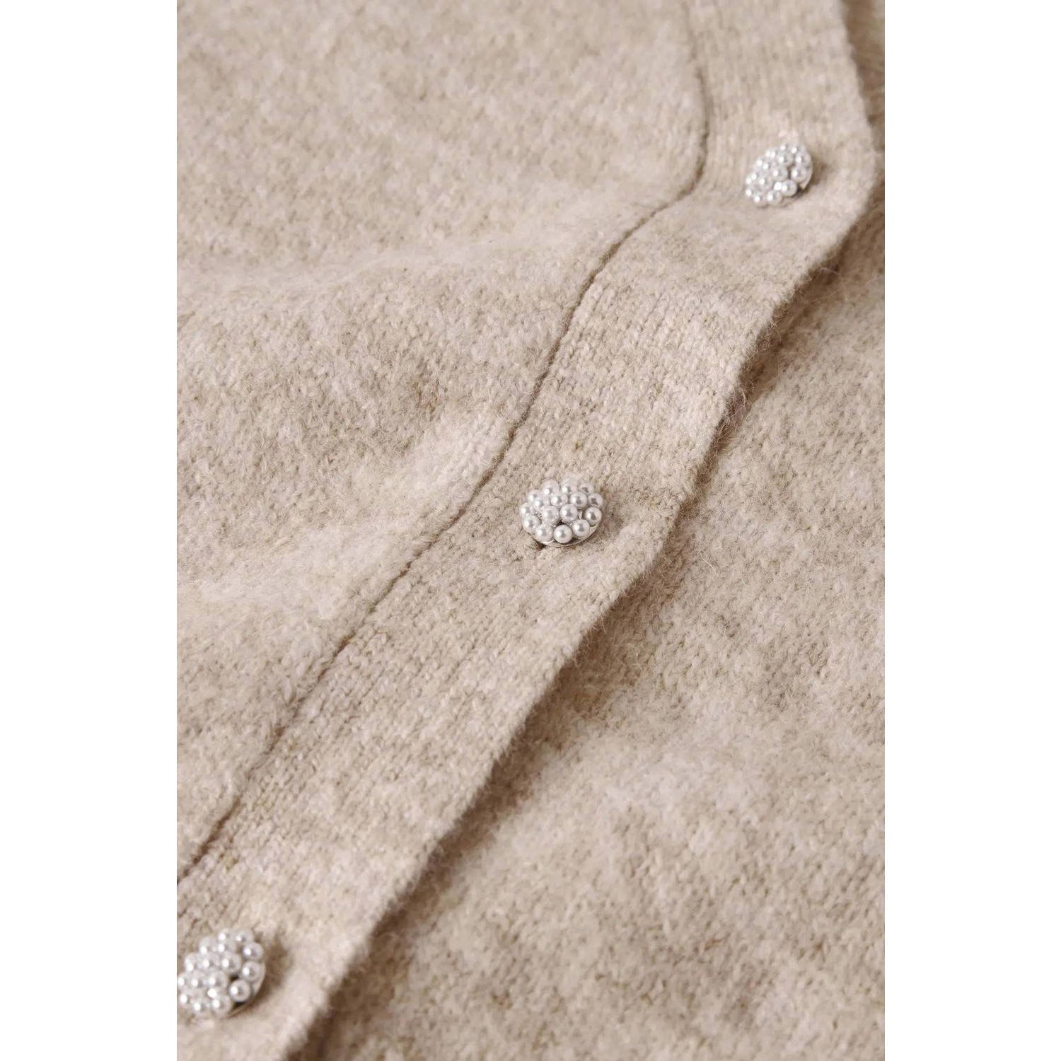 NAME IT KIDS cardigan ecru gebreid