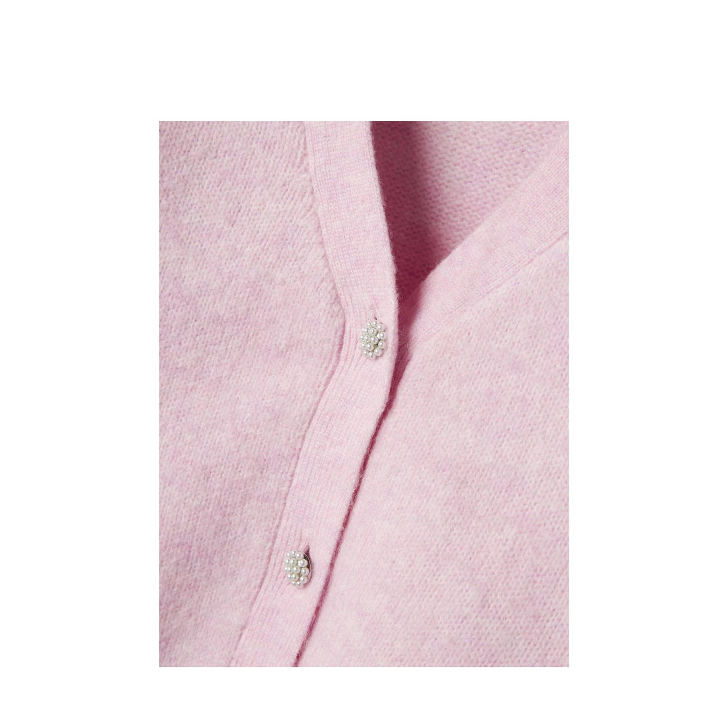 NAME IT KIDS cardigan lichtroze gebreid