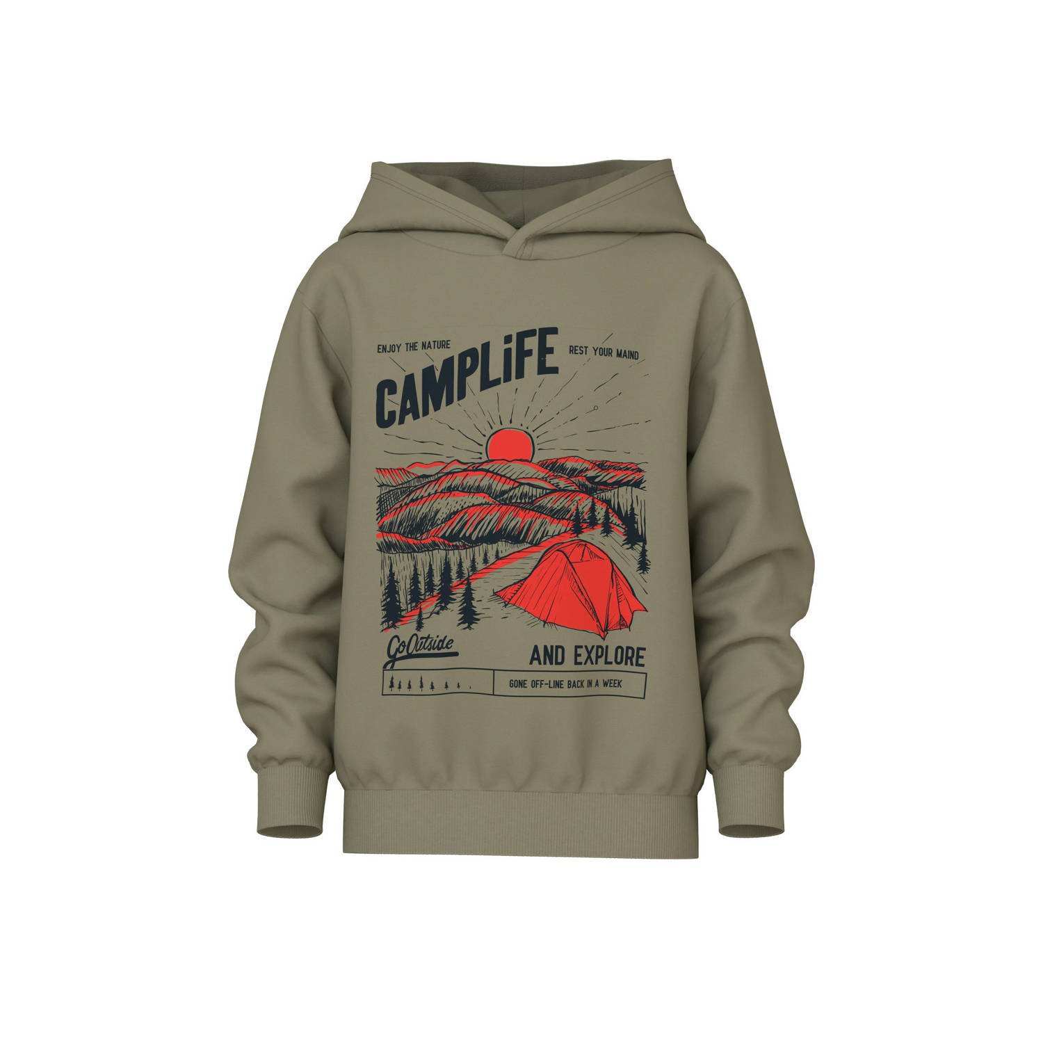 NAME IT KIDS hoodie groen