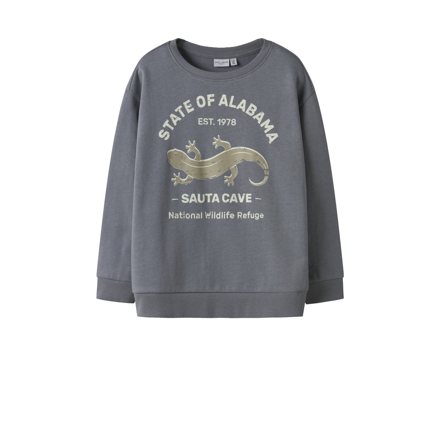 NAME IT KIDS sweater grijsblauw