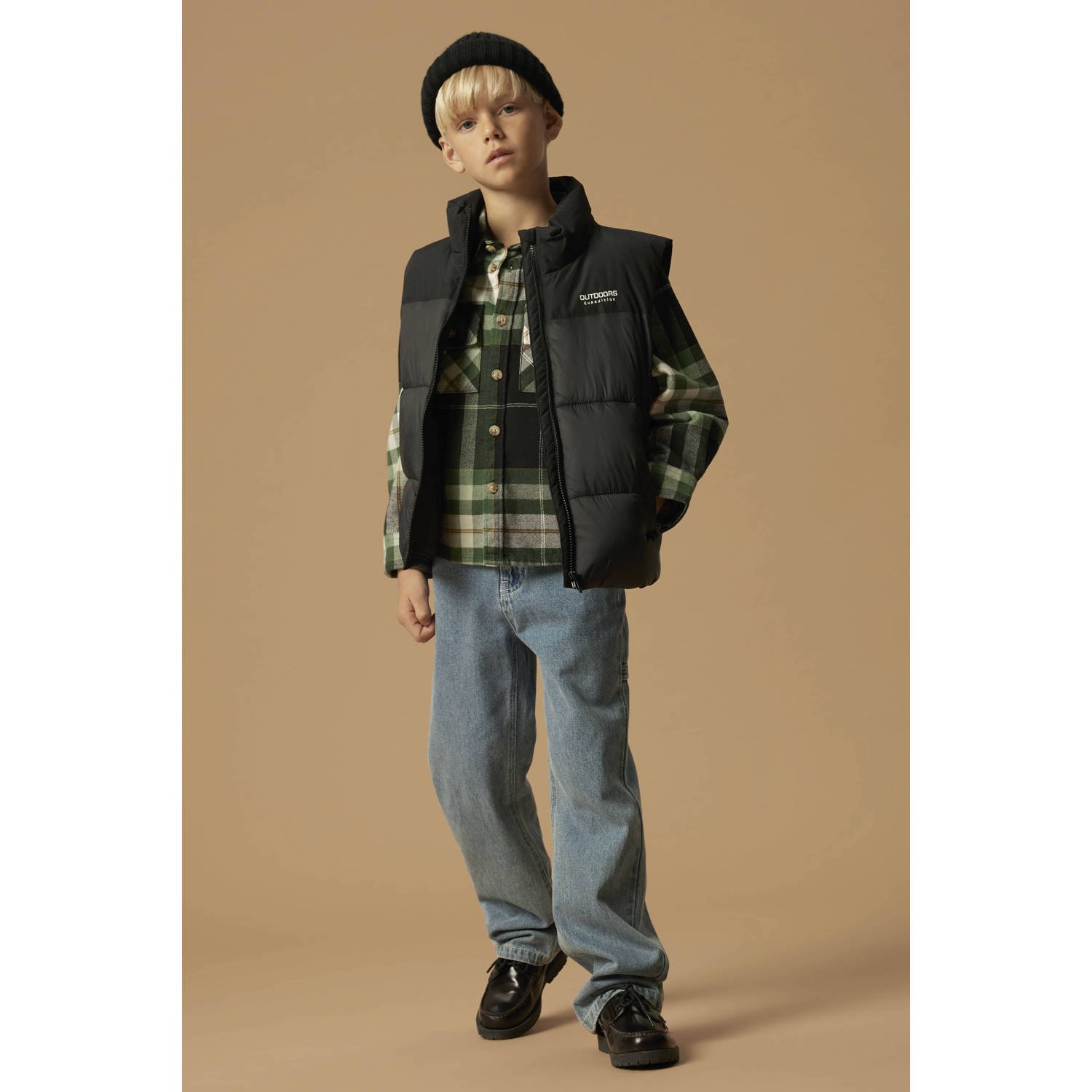 NAME IT KIDS overshirt donkergroen