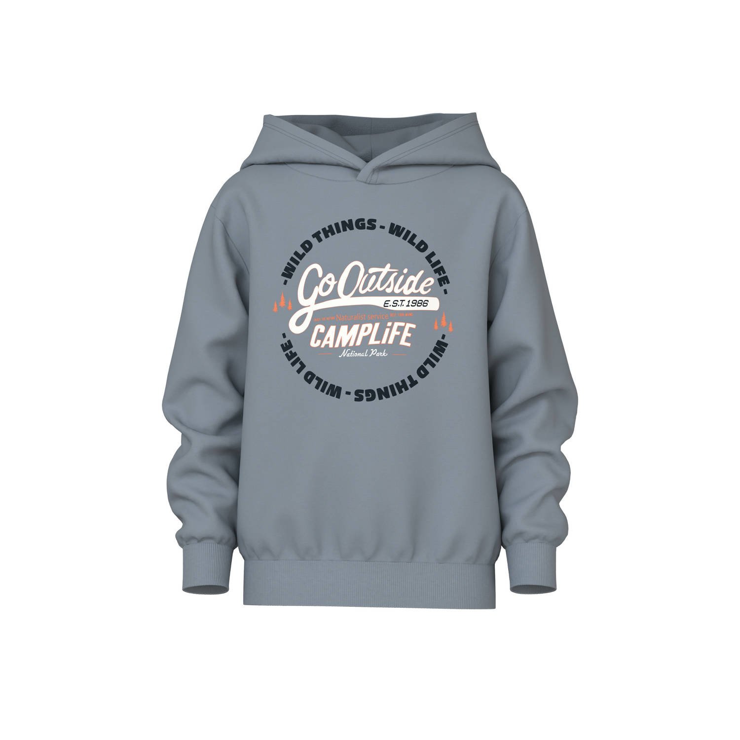 NAME IT KIDS hoodie grijsblauw