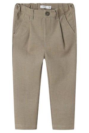 slim casual broek zand