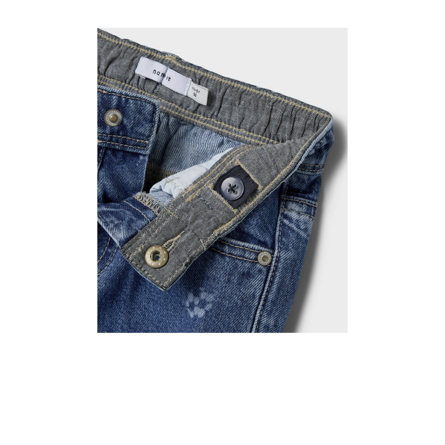 NAME IT MINI waist tapered jeans medium blue denim
